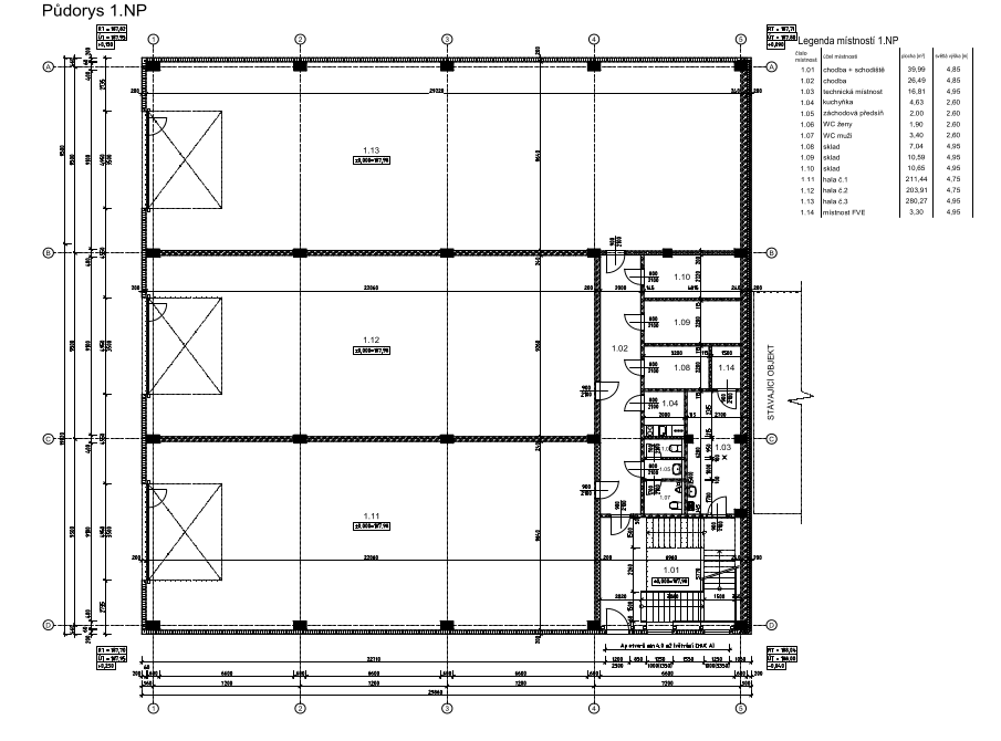 Skladový areál Křečkov - Půdorys